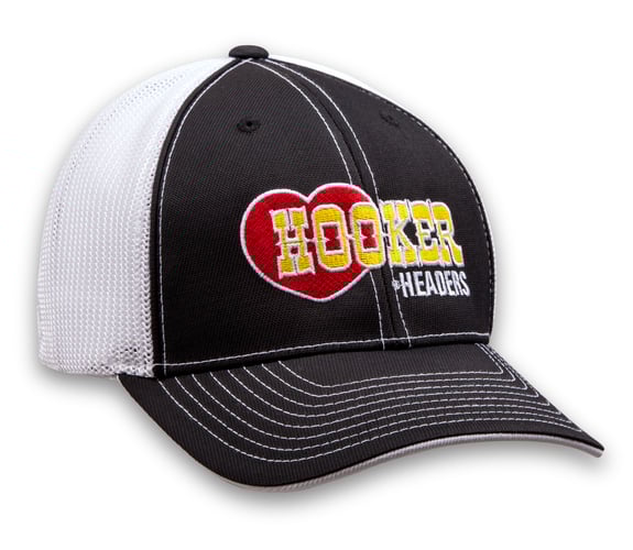 HOOKER BLACK FLEX MESH CAP - LG