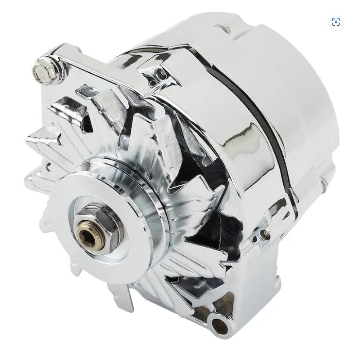 GM 10SI 1 Wire Alternator, 110 Amp, Chrome