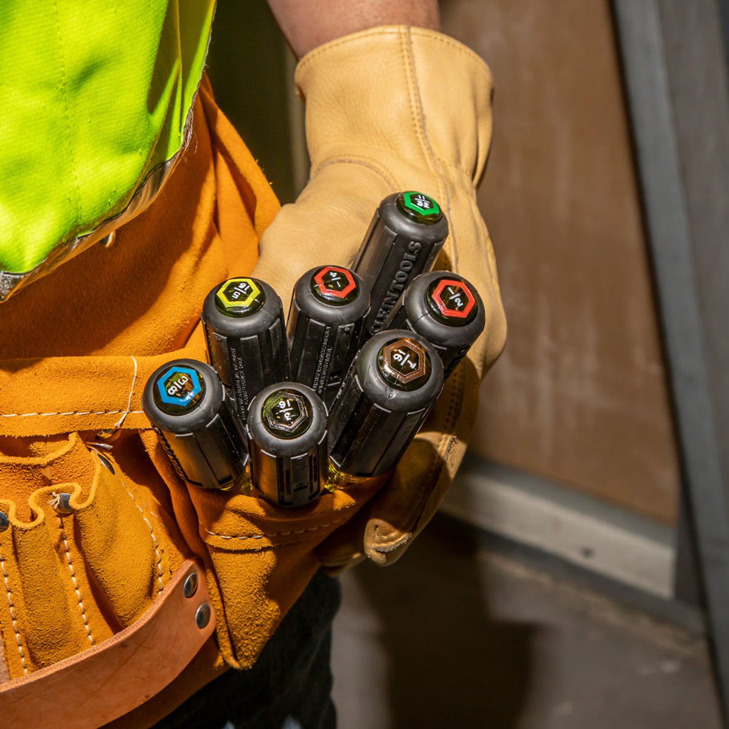 Klein Tools, Nut Driver Set, 3in. Shafts, Cushion-Grip, 7-Pc, Model# 631