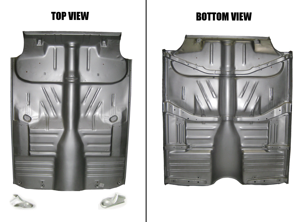COMPLETE FLOOR PAN W/BRACES 4 DR. HT. 56-57 CHEVY