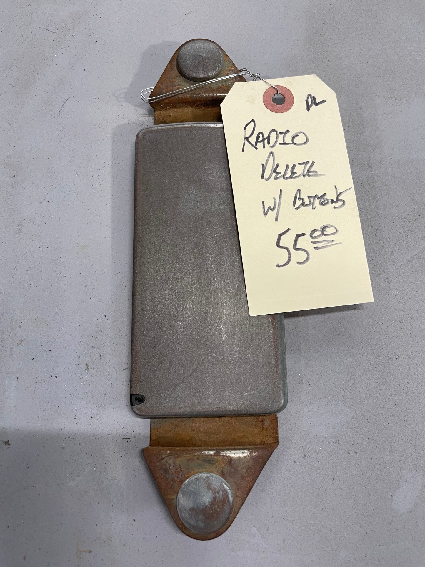 Radio Delete Plate with buttons 47-53 Chevy Truck