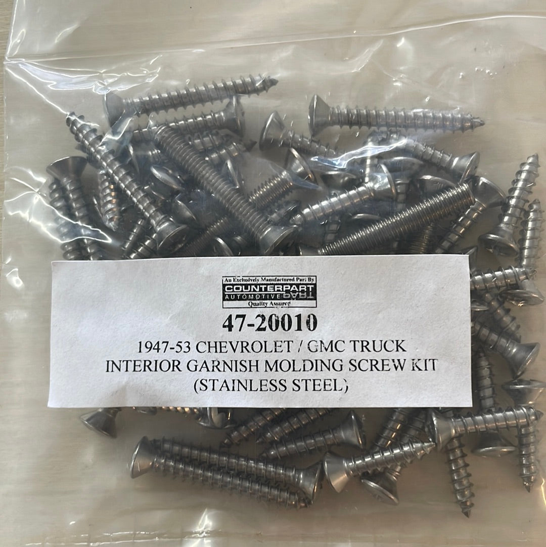 Interior Garnish Molding Screw Kit 47-53CT