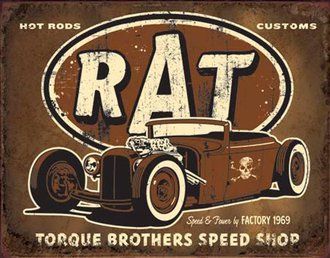 RAT TB Speed Tin Sign-13x16
