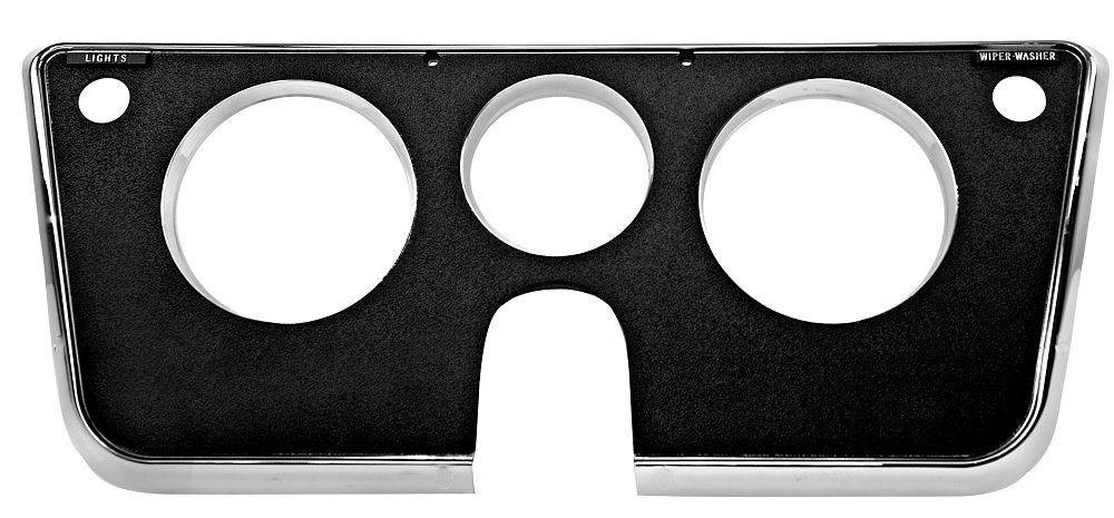DASH BEZEL 69-72 3 HOLE BLKCHR