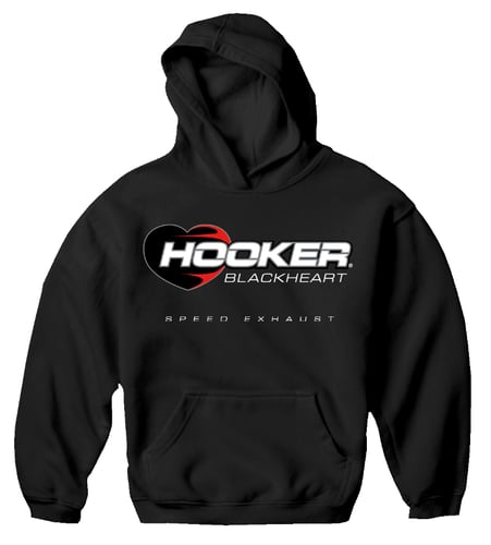 HOOKER BLACKHEART HOODIE - BLACK