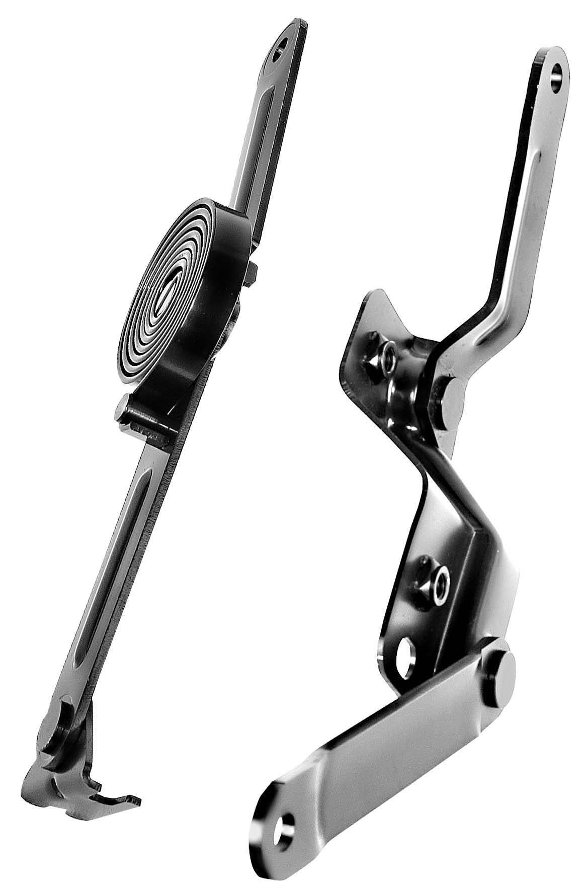 MIKES 47-54 Chevy & GMC Truck Pair Hood Hinges & Support Assembly - Black EDP Finish