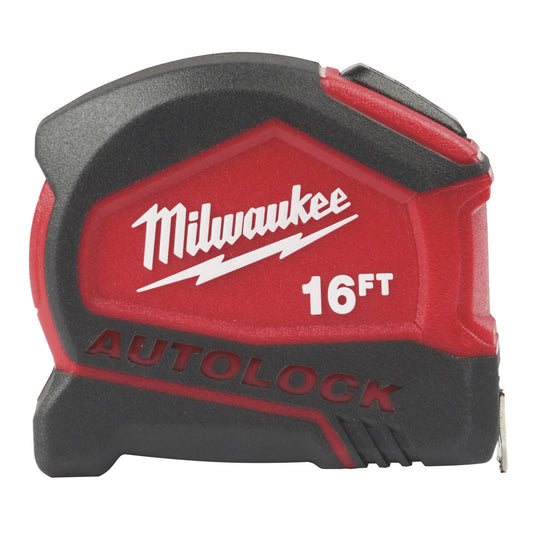 Milwaukee 16ft. Compact Auto-Lock Tape Measure, Model# 48-22-6816