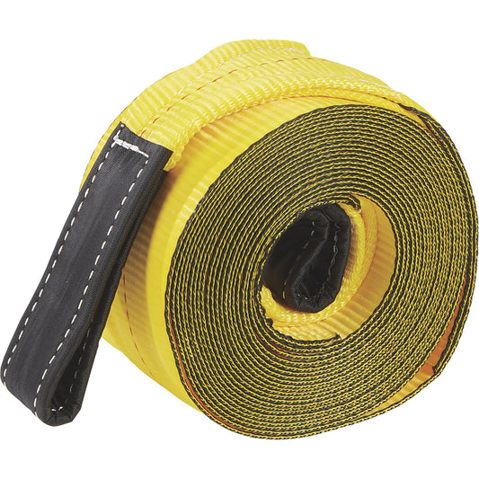 Ultra-Tow 4in. x 30ft. Tow Strap, 20,000-Lb. Breaking Strength, 6,666-Lb. Working Load, Yellow