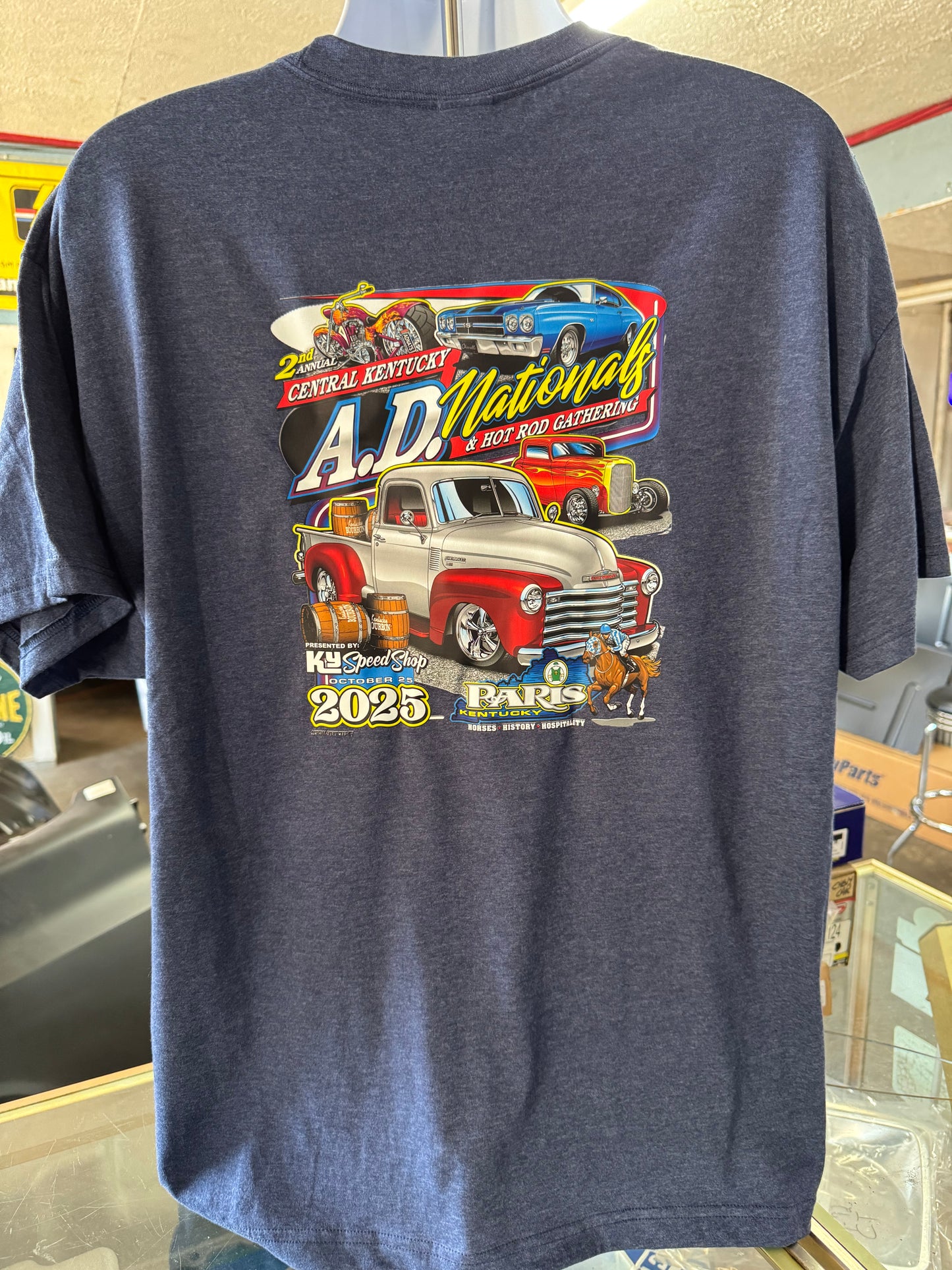 2025 Central KY AD Nats & Hot Rod Gathering T-Shirt - Heather Blue