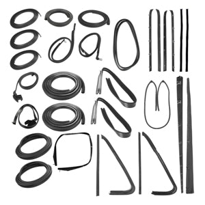 COMPLETE WEATHERSTRIP KIT, BLACK WITH TAILGATE