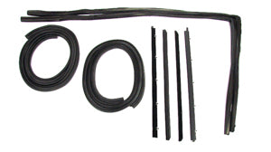 DOOR WEATHERSTRIP SEAL KIT, GLASS RUN CHANNELS, BELTLINE MOLDINGS AND DOOR