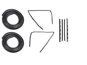 DOOR WEATHERSTRIP SEAL KIT, GLASS RUN CHANNELS, BELTLINE MOLDINGS AND DOOR