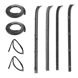 4 DR CREW CAB PICKUP - DOOR WEATHERSTRIP SEAL KIT, GLASS RUN CHANNELS, BELT