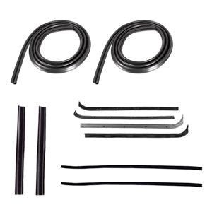 DOOR WEATHERSTRIP SEAL KIT, GLASS RUN CHANNELS, BELTLINE MOLDINGS AND DOOR