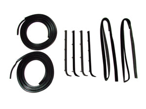 DOOR WEATHERSTRIP SEAL KIT, GLASS RUN CHANNELS, BELTLINE MOLDINGS AND DOOR