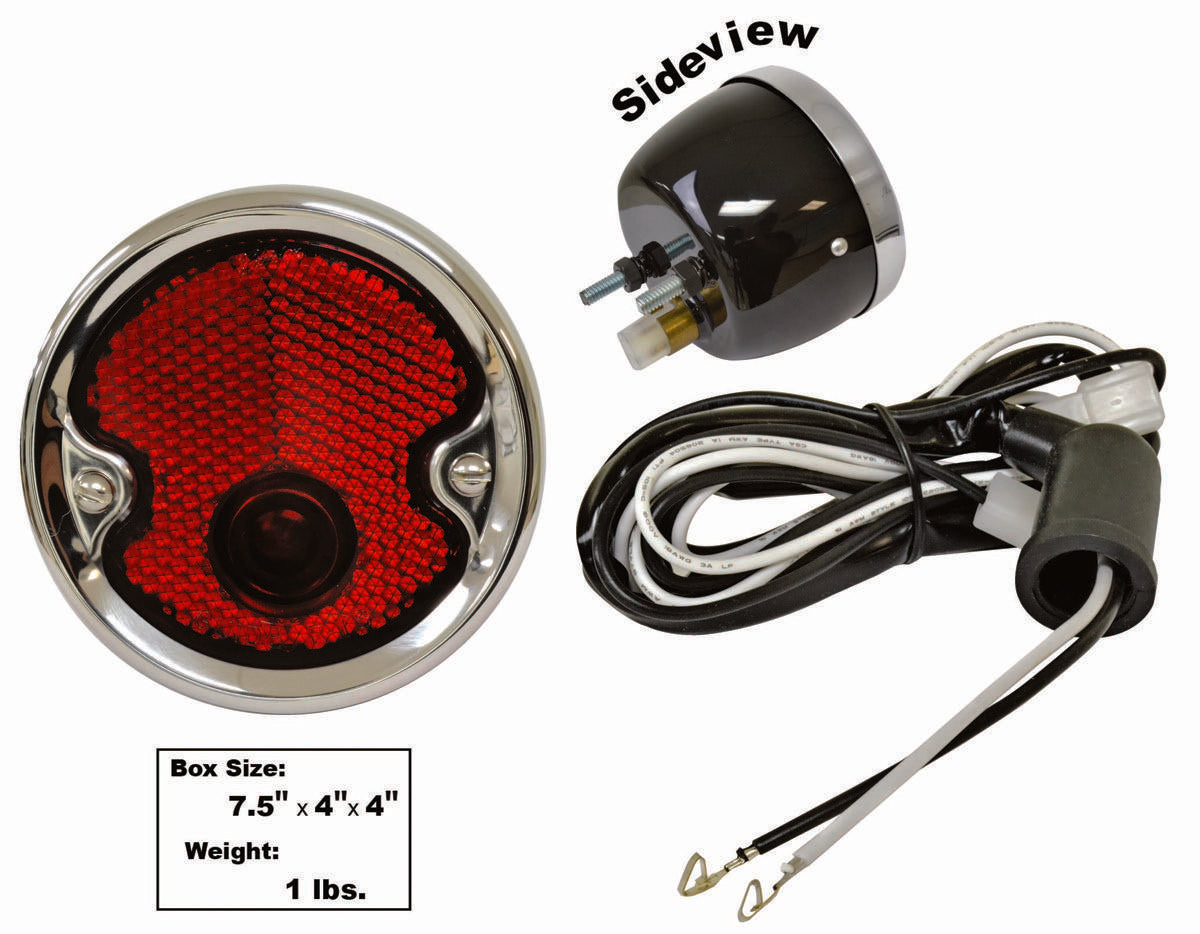Tail Light Assy BLK/CHR 54-55.1 Chevy Truck