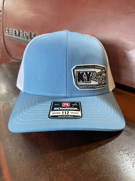 KYSS Richardson Trucker Hat - Light Blue/White