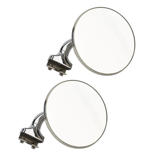 4" Peep Mirror LH=RH CHR Pair