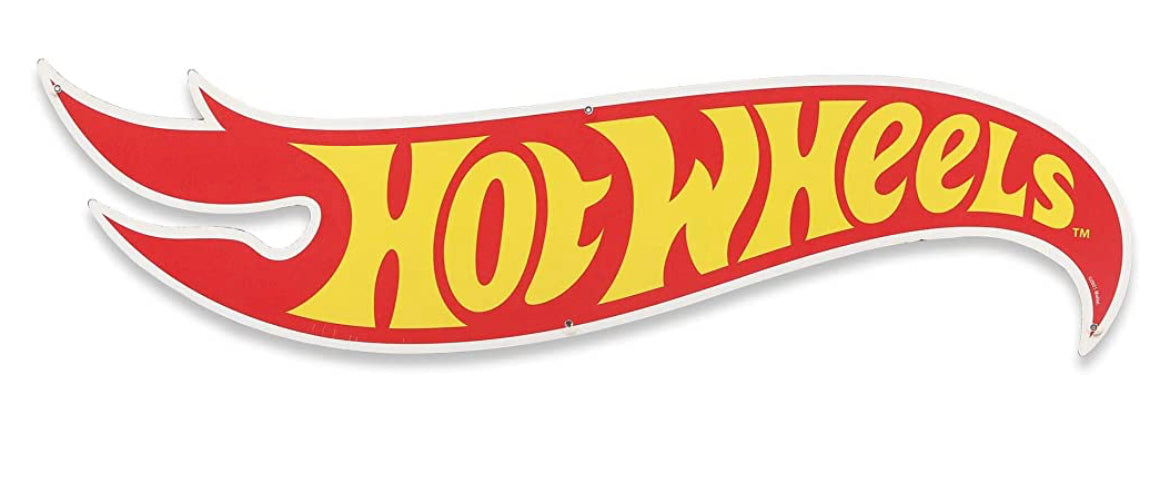 Hot Wheels Flame Wood Sign