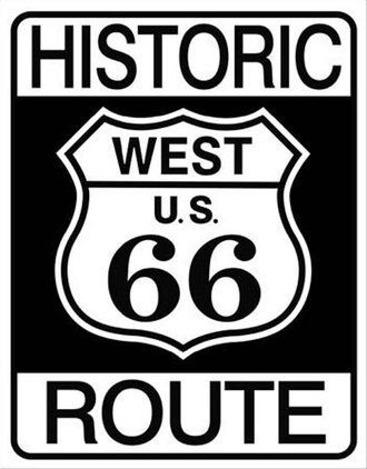 Historice Route 66 Tin Sign