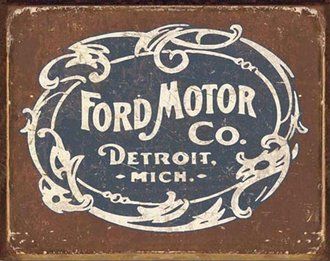 Ford Historic Logo Tin Sign