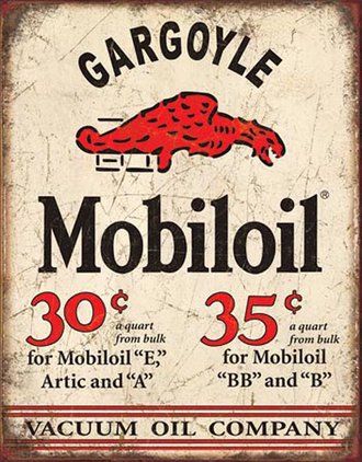 Mobil Gargoyle Tin Sign