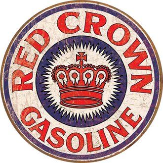 Red Crown Gas Tin Sign