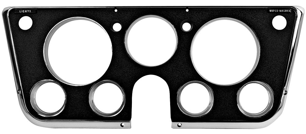 DASH BEZEL 69-72 BLK W/CHR