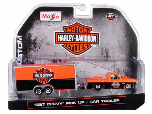 1:64 87 Chevy Harley PU/Trailer-1:64
